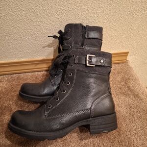 Earth Origins Women's Black Leather Ankle Boots sz 8,5